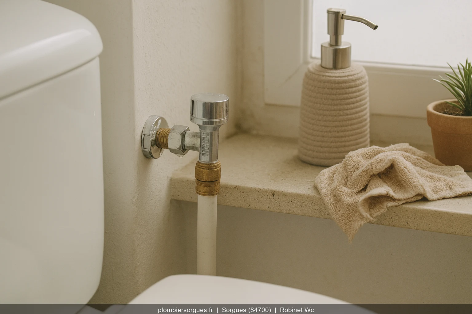 Installation robinet WC par plombier professionnel a Sorgues (84700)